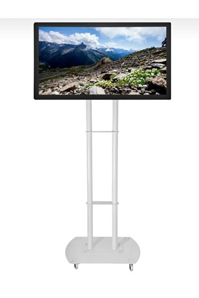 Kevega Tekerlekli Televizyon Askı Aparatı / Ünitesi Beyaz Renk