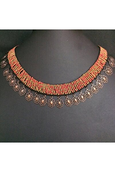 Birtakı'm Şeyler Otantik el örgüsü pullu kolye