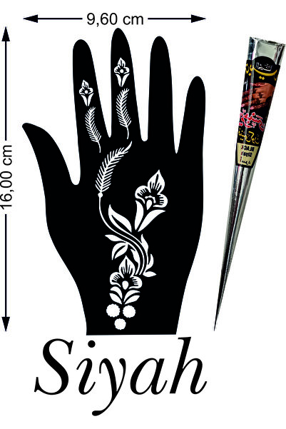 hennadibace Kına Kalıbı (GEÇİCİ DÖVME ŞABLONU) Hint Kınası Henna Tattoo Stenc...