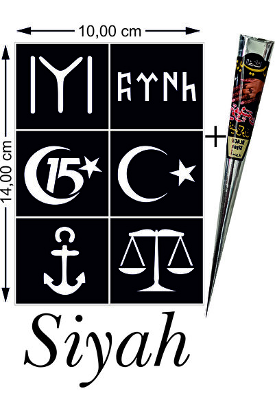 hennadibace Kına Kalıbı Siyah Hint Kınası Hediye