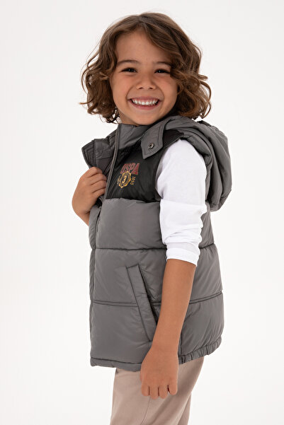 U.S. Polo Assn. Boy's Gray Vest 50312089-Vr024
