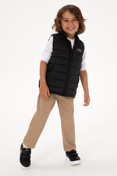 U.S. Polo Assn. Boy's Black Vest 50312103-Vr046