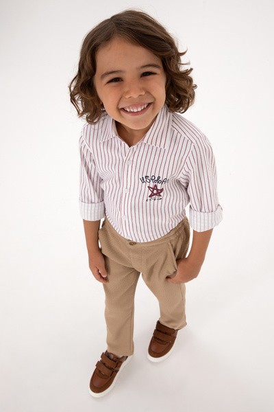 U.S. Polo Assn. Boy's Red Long Sleeve Shirt 50316675-Vr030