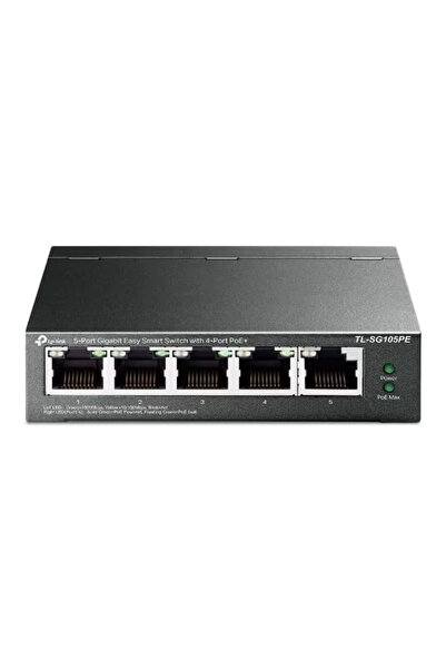 TP-LINK 5 Port 4 Port Poe+ 10-100-1000 Mbps Easy Smart Switch Steel Case
