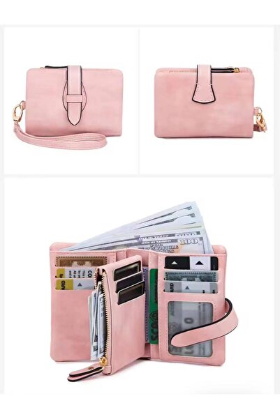 rinkadoll Yeni tasarım yumuşak doku bileklikli küçük kullanışlı kadın cüzdan