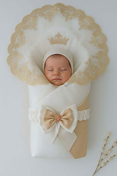 OMY Gold Pr Baby Swaddle, Unisex Baby Outer Swaddle Blanket, Hospital Exit Swaddle Blanket