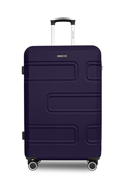 PARAJOHN حقيبة سفر كبيرة بعجلات من مادة ABS صلبة مقاس ٢٨ بوصة | حقيبة سفر خفيفة الوزن بأربع عجلات ووزن ٣٠ كجم - كحلي