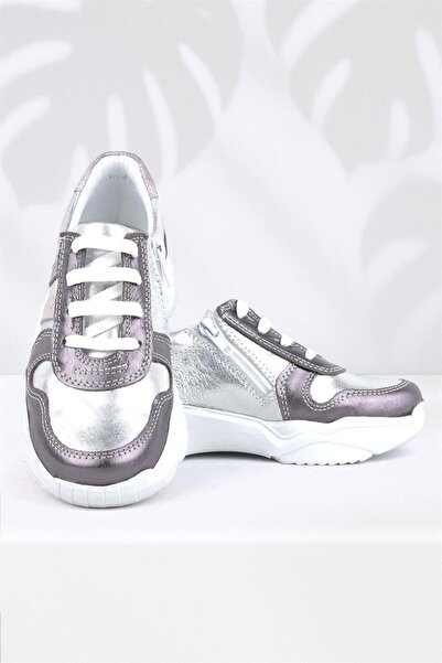 Rakerplus Genuine Leather Platinum Pink Thick Sole Girls Sneakers Shoes