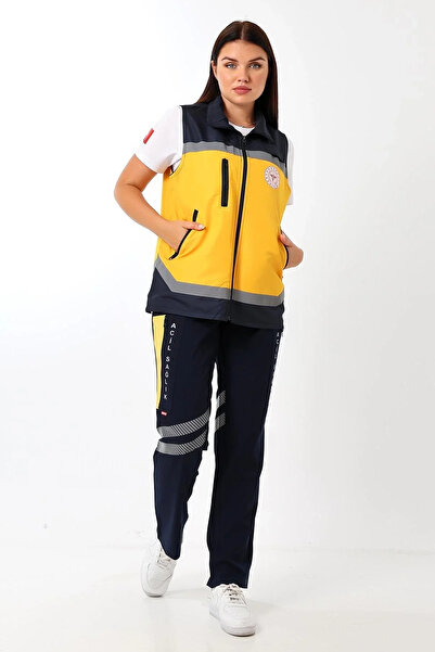 bianada Paramedik Unisex Yazlık Yelek - Sarı