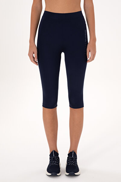 U.S. Polo Assn. Kadın Lacivert Yüksek Bel Capri Spor Tayt 50284265-VR033