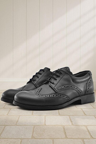 Rakerplus Titan Genuine Leather Black Classic Boys' Shoes