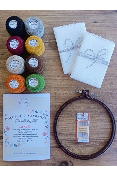 fabricorg مجموعة التطريز بتصميم الخريف (مرحبًا بالخريف)