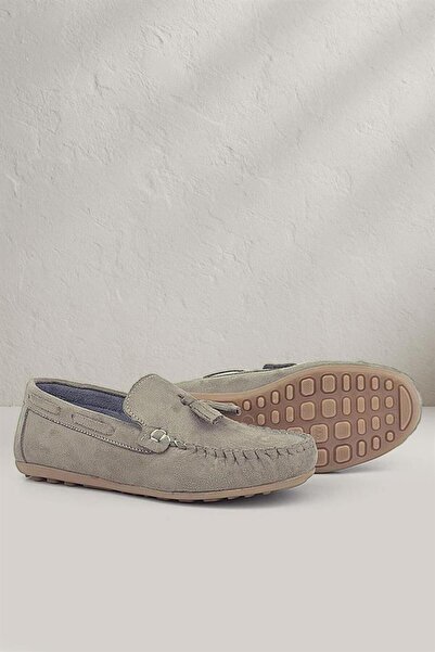 Sand Beige Boys' Moccasin Shoes