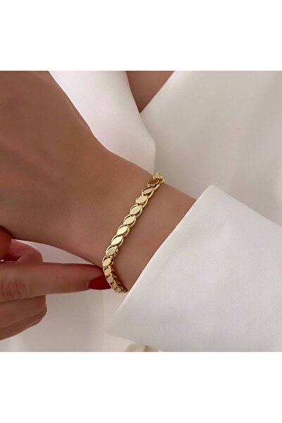 Vitastyle Gold Color Barley Chain Steel Bracelet