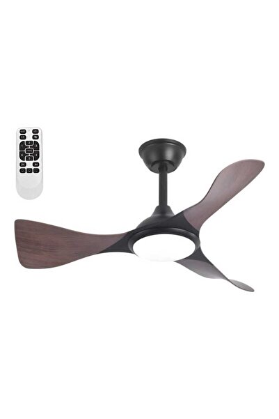 Cata CT-3002 BERN Sessiz Ahşap Kanatlı LED Işıklı Tavan Vantilatörü Kumandalı - 3 Renk Işık - Şık Tasarım