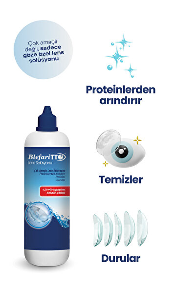 BLEFARİTTO Blefaritto 2 Adet 360 ml Lens Solüsyonu Çanta Boy Tto 60 ml Çanta Boy Hediye Son Kullanım Tarihi: 01