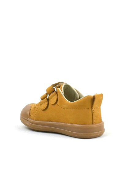 Rakerplus Sonic Genuine Leather Tan Velcro Anatomical Baby Sneakers Sneakers