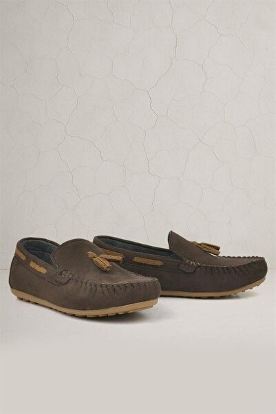 Rakerplus Brown Suede Men's Young Loafers