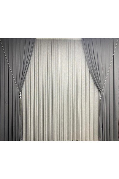 Store Bal peteği desenli Tül Fon perde aksesuarı