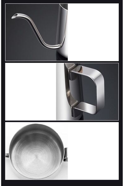 Chavin Çelik Ölçekli 350 ml 7 Cup Kahve Demleme ibriği Espresso Sıcak Su ibriği mt116