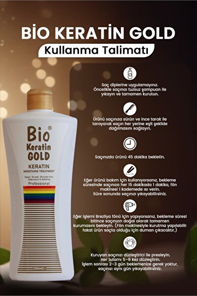 Bio Keratin Gold Gold Brezilya Fönü Keratini 700 ml 8681546031073