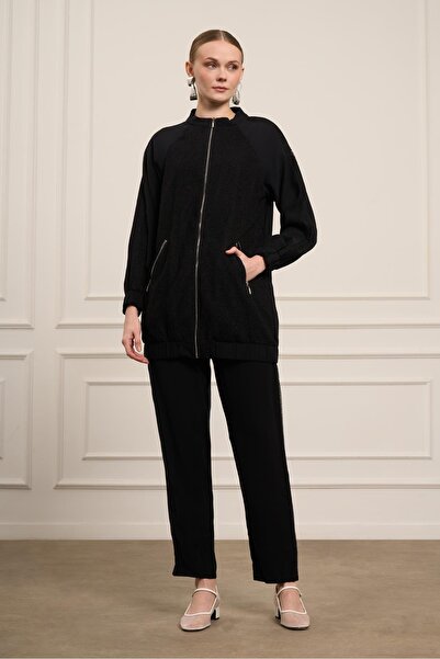 FTZ WOMEN Women's Mesh Detail Tansel Suit Black 31052