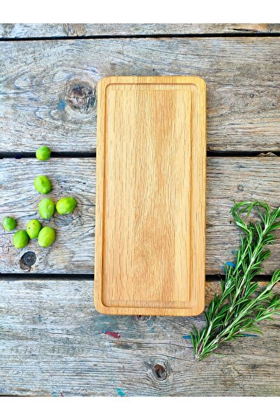 BG WOOD لوح تقديم وتقطيع فاخر مصنوع يدويًا من خشب البلوط بمقبض دائري