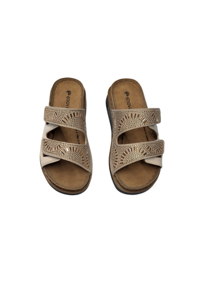 Benittokids Enova Anatomical Stone Double Velcro Women's Slippers