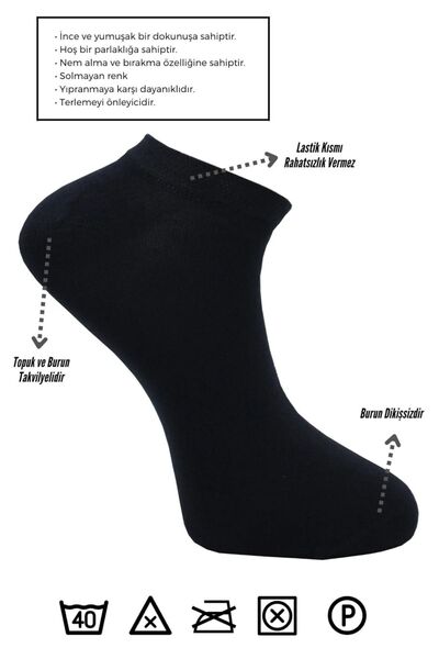 KARDEŞLER ÇORAP Men's Bamboo Booties Assortment Multi-Colored Socks Stitch-Free Pack of 4