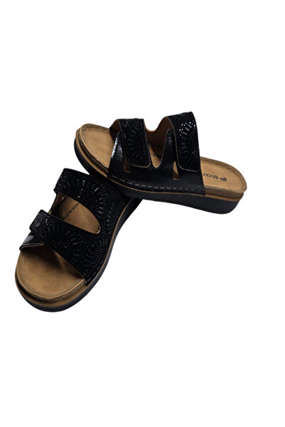 Benittokids Enova Anatomical Stone Double Velcro Women's Slippers