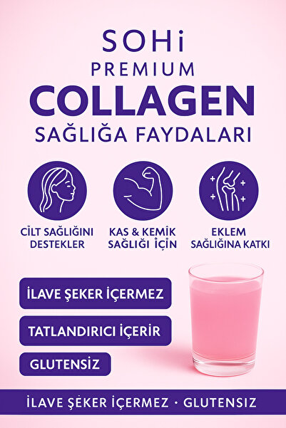 SOHİ Collagen 20’li | Tip 1&3 | C Vitamini + L-Carnitine + CLA | Premium Kolajen Desteği