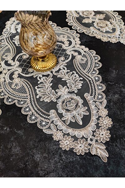 Çeyizci French Lace Bedroom Set 3 Piece - Cappuccino