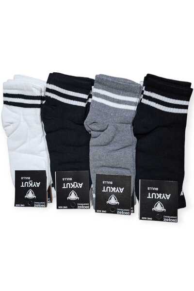 Desimo 4 ζευγάρια γυναικείες και ανδρικές κάλτσες κολλεγιακές από βαμβάκι χωρίς ραφή