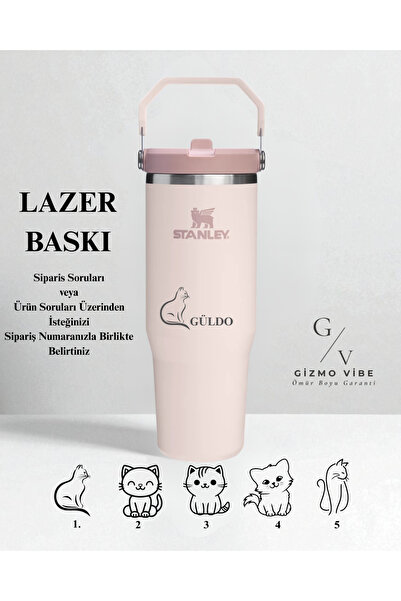 Stanley Kişiselleştirilmiş The IceFlow Flip Straw Pipetli Termos Bardak 0,89 ...