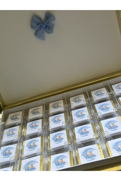 MUM Madlen bebek çikolatası -kutulu 24 adet , özel etiket
