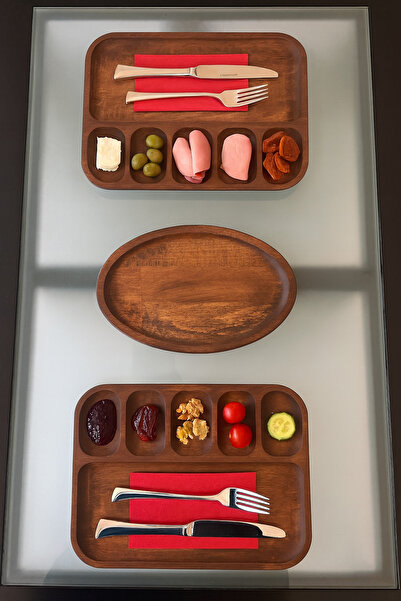 Onouqo Noyelle Wooden 3-Piece Breakfast Set, Breakfast Utensils, Serving Tray...