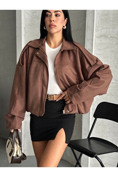 MEECY New Season Suede Oversize Jacket