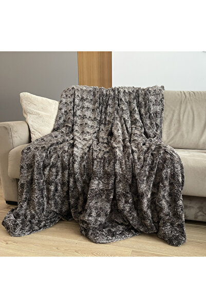 Extramall Microfiber blanket, 200x220 cm, gray, double sided, Super Soft, double bed cover