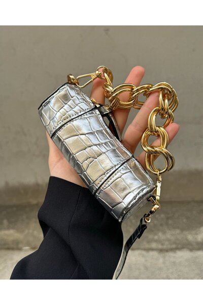 Mecheatelier Mini Gümüş Kadın Kol Çantası
