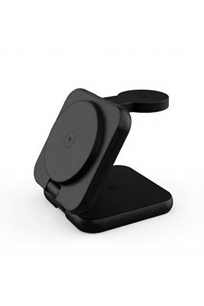 Juloria Încărcător Wireless 3 în 1 – 15W Fast Charging, Pliabil, Aluminiu Pre...