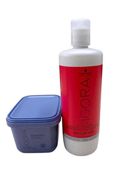 Igora Vario Blond Super Plus Beyaz Acıcı 450 gr + Krem Oksidan %9 30v 1000 ml