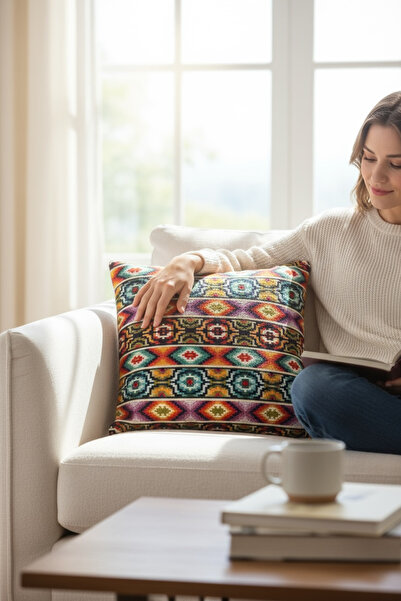 Chintar Βαμβακερή Υφαντή Ταπετσαρία - Διακοσμητικό Μαξιλάρι και Μαξιλαροθήκη