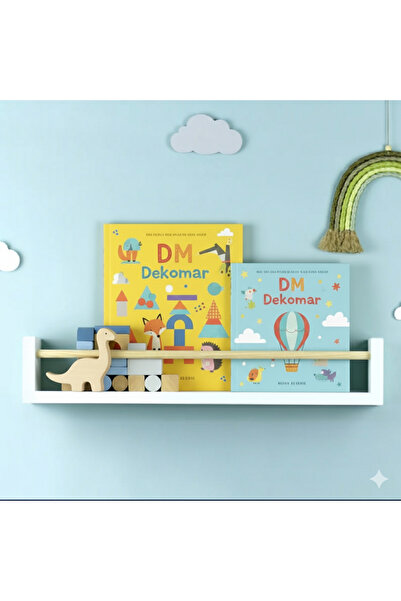 DM dekomar DEKOMAR  Çocuk Kitaplığı, Beyaz-yuvarlak-60CM