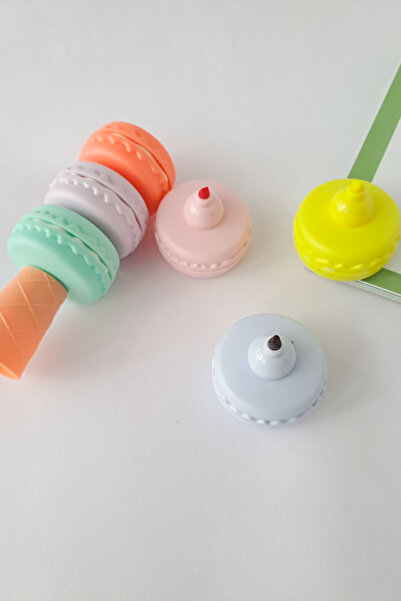 Neonx shop 6Lı Kutulu Makaron Görünümlü Highligter Kalem, Fosforlu Kalem, İşaretleme Kalemi, Renkli Kalem Seti