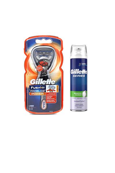 Gillette Fusion Flexball Power Makine 1 Up + Tıraş Jeli 250 Ml
