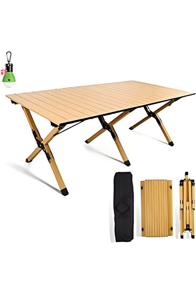 AutoFamily AUTO FAMILY Folding Aluminum Camping Table Brown (150 CM)