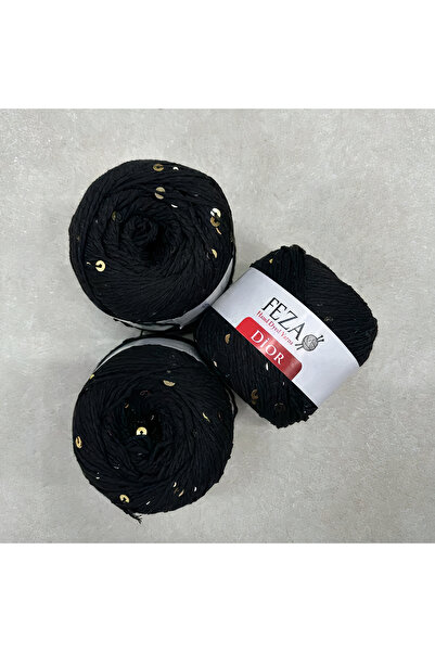 FEZA GROUP Dior Fantezi Pullu El Örgü İpliği, 100 gr, 310 m