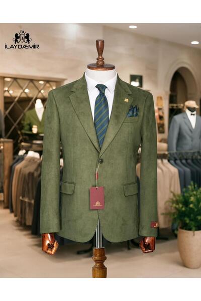 ilayda emir YEŞİL ERKEK BLAZER SÜET CEKET