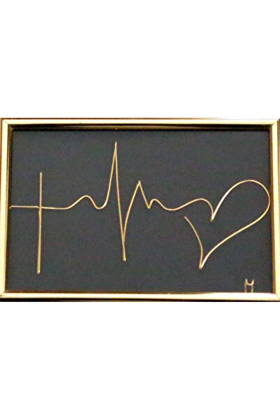 Arta Sarmei Mini Faith Hope Love, sculptură din sârmă continuă aurie