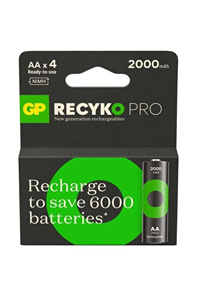 GP Batteries ReCyko Pro 2100 Serisi 2000 mAh AA Kalem Ni-Mh Şarjlı Pil, 1.2 V...